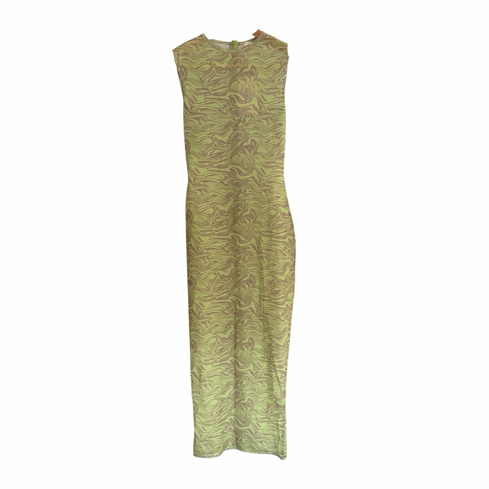 Meshki Green Retrograde Bonnie Sleeveless Midi Dress Small